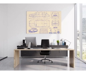 Tatra 603 - blueprint biely