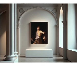Caravaggio - David s hlavou Goliáša - David with the Head of Goliath - reprodukcia