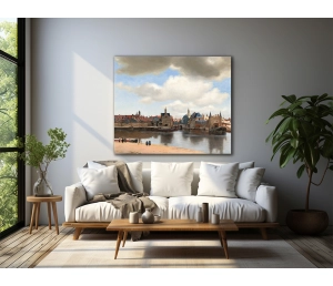 Jan Vermeer - Výhľad na Delft - View of Delft - reprodukcia