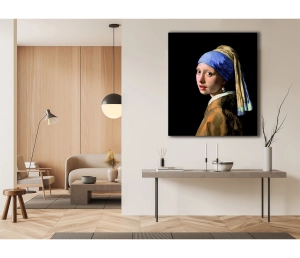 Jan Vermeer - Dievča s perlovou náušnicou - Girl with a Pearl Earring - reprodukcia