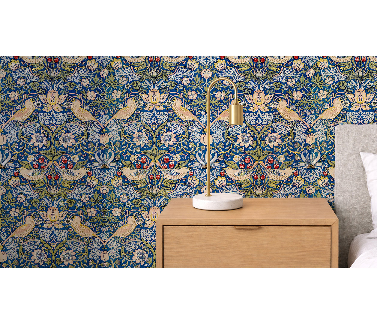 Gobelínový vzor s ptáky – luxusní vintage tapeta