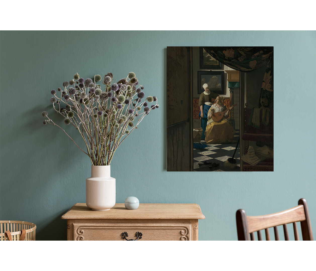 Jan Vermeer - Milostný dopis - The love letter - reprodukce