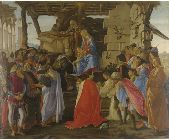 Sandro Botticelli - Klaňanie troch kráľov - The Adoration of the Magi - reprodukcia
