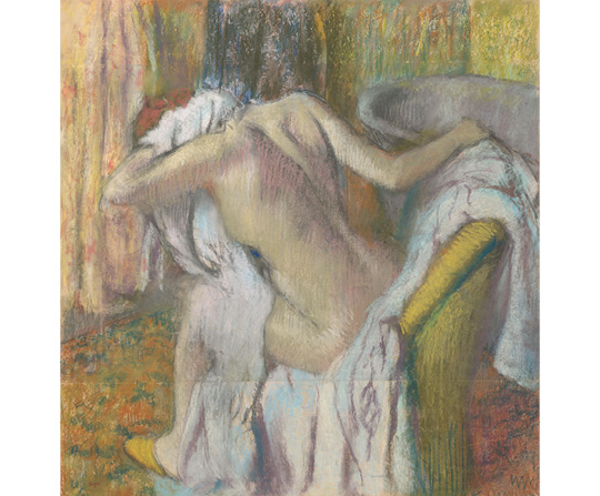 Edgar Degas - Po kúpeli, žena sa utiera - After the Bath, Woman drying herself - reprodukcia