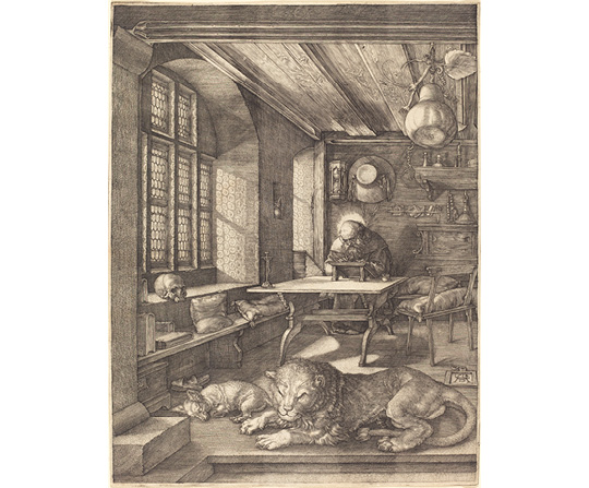 Albrecht Dürer - Svätý Jeroným pri štúdiu - Saint Jerome in His Study - reprodukcia