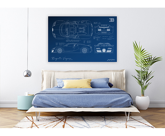 Bugatti Veyron Grand Sport Vitesse - blueprint