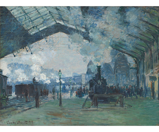 Claude Monet - Prí­chod normandského vlaku, Gare Saint-Lazare - Arrival of the Normandy Train, Gare Saint-Lazare - reprodukcia