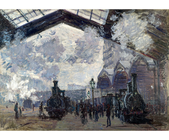 Claude Monet - La Gare Saint-Lazare 1877 - reprodukcia