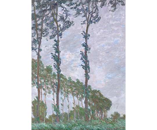 Claude Monet - Efekt vetra, séria topolov - Wind Effect, Series of The Poplars - reprodukcia