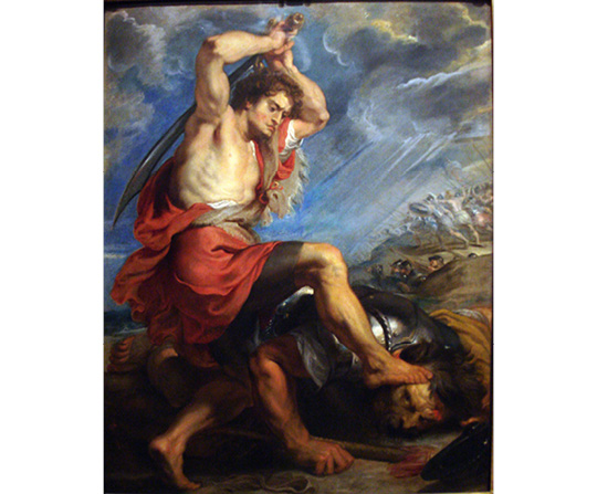 Peter Paul Rubens - Dávid zabí­ja Goliáša - David Slaying Goliath - reprodukcia