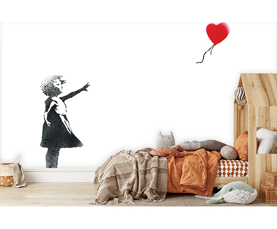 Dievča s balóm - Banksy