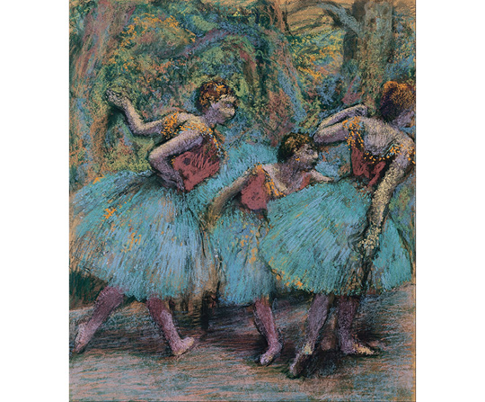 Edgar Degas - Tri tanečnice - Three dancers - reprodukcia