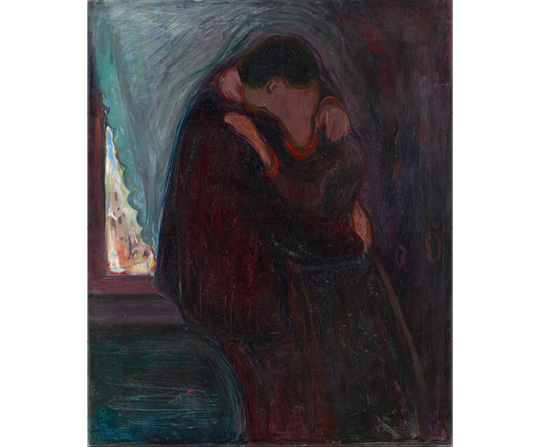 Edvard Munch - Bozk - The Kiss - reprodukcia