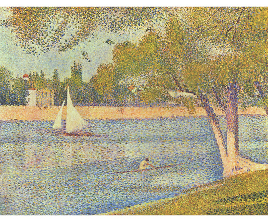 Georges Seurat - Rieka Seina v La Grande-Jatte - La Seine a la Grande-Jatte - reprodukcia
