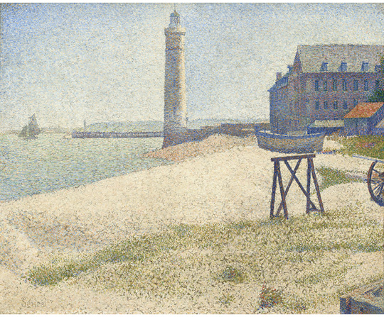 Georges Seurat - Maják v Honfleur - The Lighthouse at Honfleur - reprodukcia