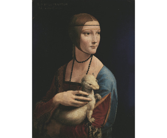 Leonardo da Vinci - Dáma s hranostajom - Lady with an Ermine - reprodukcia
