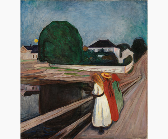 Edvard Munch - Dievčatá na moste 2 - The Girls on the Bridge 2 - reprodukcia