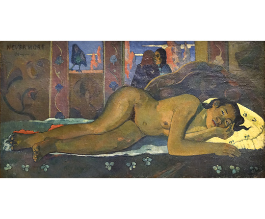 Paul Gauguin - Už nikdy viac - Nevermore - reprodukcia