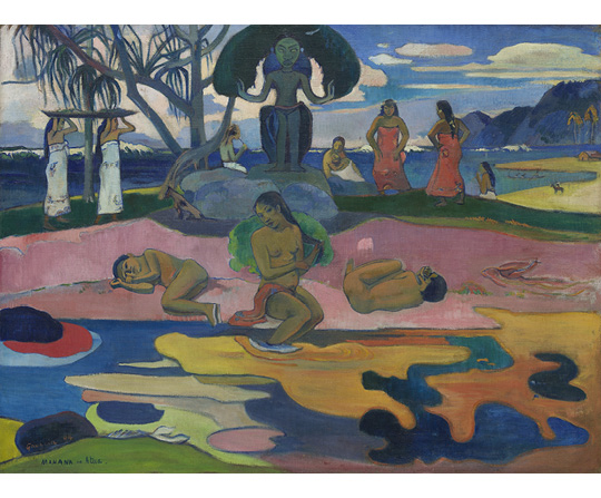 Paul Gauguin - Boží deň (Mahana no atua) - Day of the God - reprodukcia