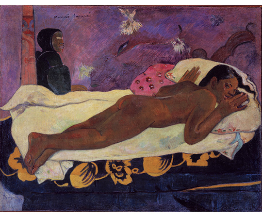 Paul Gauguin - Duch Smrti sa pozerá (Manao tupapau) - Spirit of the Dead Watching - reprodukcia