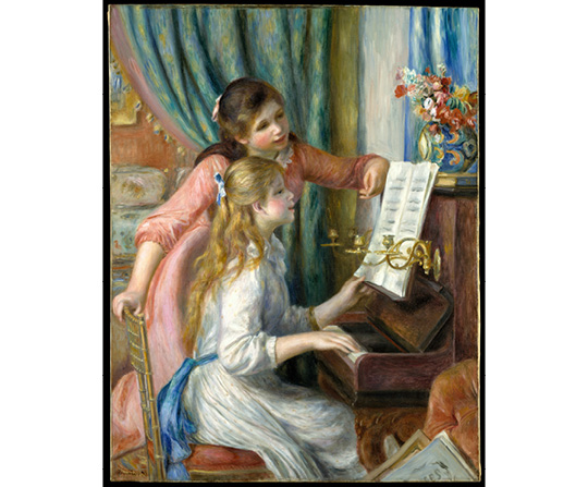 Pierre Auguste Renoir - Dievčatá pri klavíri - Two Young Girls at the Piano - reprodukcia