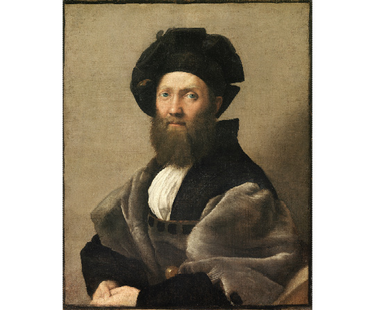 Raffael Santi - Portrét Baldassara Castiglioneho - ortrait of Baldassare Castiglione - reprodukcia