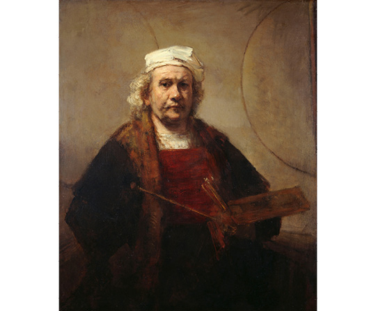 Rembrandt van Rijn - Autoportrét s dvoma kruhmi - Self-Portrait with Two Circles - reprodukcia