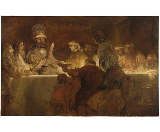 Rembrandt van Rijn - Klaudiove občianske sprisahanie - The Conspiracy of Claudius Civilis - reprodukcia