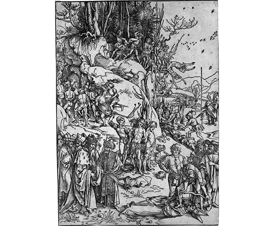 Albrecht Dürer - Umučenie desaťtisí­cov - Martyrdom of the Ten Thousand - reprodukcia