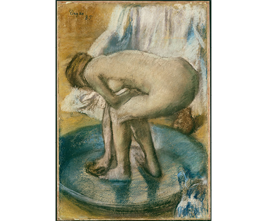 Edgar Degas - Žena kúpajúca sa v plytkej kadi - Woman Bathing in a Shallow Tub - reprodukcia